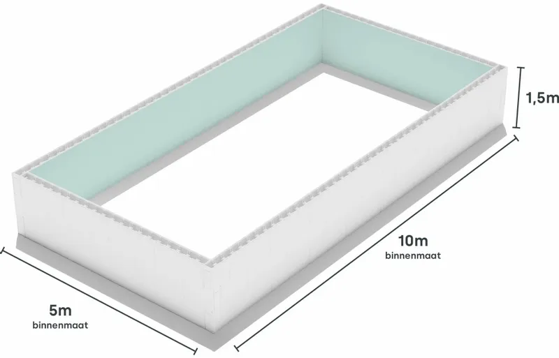 Polystyreen Zwembad Blokkenset High Density - 10,00 X 5,00 X 1,50 M 4 Polystyreen Zwembad Blokkenset High Density - 10,00 X 5,00 X 1,50 M - Afbeelding 4