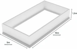 Polystyreen Zwembad Blokkenset - 10,00 X 5,00 X 1,50 M -Intex || KOKIDO || Bestway Verkoop 1000x500 zij size