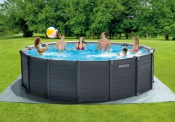 Intex Graphite Panel Pool - 478 X 124 Cm - Met Zandfilterpomp En Accessoires -Intex || KOKIDO || Bestway Verkoop 26384gn sfeerafbeelding zonder accessoires 1