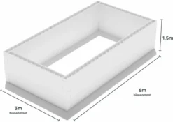 Polystyreen Zwembad Blokkenset - 6,00 X 3,00 X 1,50 M -Intex || KOKIDO || Bestway Verkoop 600x300 zij size