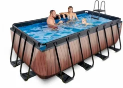 EXIT TOYS EXIT Wood Zwembad - 400 X 200 X 122 Cm - Met Zandfilterpomp En Trap -Intex || KOKIDO || Bestway Verkoop 864 1200 exit 30 27 42 10 int 5