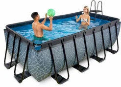 EXIT TOYS EXIT Stone Zwembad - 400 X 200 X 122 Cm - Met Zandfilterpomp En Trap -Intex || KOKIDO || Bestway Verkoop 866 1200 exit 30 27 42 00 int 6