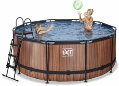 EXIT TOYS EXIT Wood Zwembad - 360 X 122 Cm - Met Zandfilterpomp En Trap -Intex || KOKIDO || Bestway Verkoop 867 1200 30.27.12.10 3