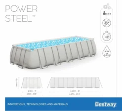 Bestway Power Steel Rectangular Zwembad - 640 X 274 X 132 Cm - Met Zandfilterpomp En Accessoires -Intex || KOKIDO || Bestway Verkoop bestway power steel rectangular zwembad 640 x 274 x 132 cm set 20