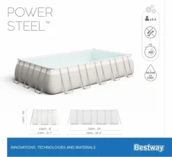 Bestway Power Steel Rectangular Zwembad - 732 X 366 X 132 Cm - Met Zandfilterpomp En Accessoires -Intex || KOKIDO || Bestway Verkoop bestway power steel rectangular zwembad 732 x 366 x 132 cm set 15