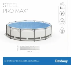 Bestway Steel Pro MAX Zwembad - 366 X 100 Cm - Met Filterpomp En Accessoires -Intex || KOKIDO || Bestway Verkoop bestway steel pro max zwembad 366 x 100 cm set 14