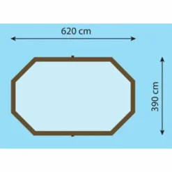 Gardipool Oblong 6.20 X 3.90 X 1.20 M Houten Zwembad -Intex || KOKIDO || Bestway Verkoop oblong6